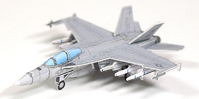 F/A-18E/F スーパーホーネット 1/350 ペーパークラフト 完成イメージ
