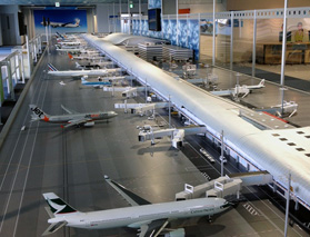 関西国際空港の大型ジオラマ(ペーパークラフト作品)